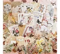 Stickers set Scrapbooking materiel 260pcs stickers aesthetic lavage à l'eau autocollant Vintage stickers kawaii bullet journal accessoire album photo,album plat,ordinateur portable,DIY(Lapin)