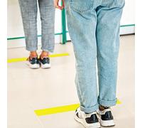 Stickers sol 12 bandes covid limitation distance à respecter - 12 bandes de 60CM X 5CM