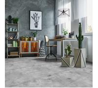 Sticker sol carrelage - AMBIANCE STICKER - SOL CARRELAGES DALLE DE BETON CIRÉ - 45x45 cm - Antidérapant - Repositionnable Easy Apply