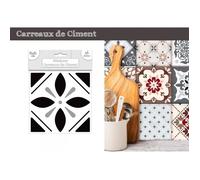 STICKERS Sticker Carreaux de Ciment - Noir Motif 1 STC