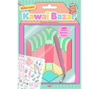 Stickers story - Kawaï Bazar: 8 adorables scènes à compléter - 600 stickers et une pince inclus