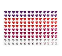 Stickers strass coeurs 0,6 cm 140 pièces