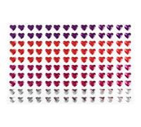 Stickers Strass Coeurs 0,6 Cm 140 Pièces