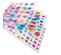 Stickers Strass Couleurs Vives 0,6 À 1,4 Cm 196 Pièces