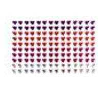 Stickers strass cœur - multicolore - 140 pièces - de Diamètre 0,6 cm Multicolore G