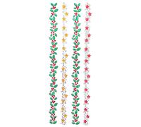 Stickers Strass Décor Noël Bande Adhésive 25 X 1,5 Cm 4 Pièces
