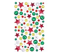 Stickers Strass Étoiles Aux Couleurs De Noël 105 Pièces