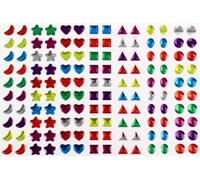 Stickers Strass Géométriques 0,8 Cm 140 Pièces