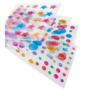 Stickers strass - MEGACREA DIY - 196 pièces - 0,6 à 1,4 cm - Mixte - Enfant
