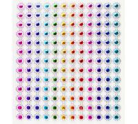 Stickers Strass Multicolore En Bande 0,8 Cm 30 X 12 Cm
