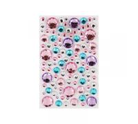 Stickers Strass Ronds Couleurs Pastel 0,9 À 1,8 Cm 109 Pièces