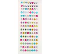 Stickers Strass Ronds Cristal 1 Cm 120 Pièces