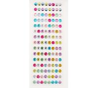 Stickers Strass Ronds Cristal 1 cm 120 pièces
