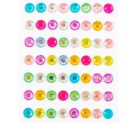 Stickers Strass Ronds Cristal 1 Cm 50 Pièces