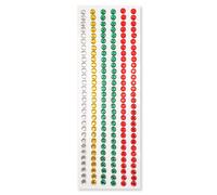 Stickers Strass Ronds Noël Bande Adhésive Diamètre 0,8 Cm 180 Pièces