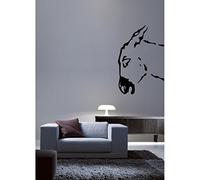 Stickers Tête D'ã¢Ne - Vert Forêt, L 90cm x H 135cm
