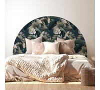 Stickers tête de lit - Feuilles 3617681632023 - Adhésif + Protection Mate - Largeur 100 x Hauteur 130 cm - pour Lits (70 à 90 cm)