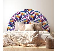 Stickers tête de lit - Feuilles 3617682053827 - Adhésif Mat - Largeur 100 x Hauteur 130 cm - pour Lits (70 à 90 cm)