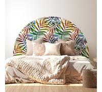 Stickers tête de lit - Feuilles 3617682261666 - Adhésif + Protection Brillante - Largeur 100 x Hauteur 130 cm - pour Lits (70 à 90 cm)