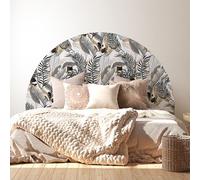 Stickers tête de lit - Feuilles 3617689803388 - Adhésif + Protection Mate - Largeur 100 x Hauteur 130 cm - pour Lits (70 à 90 cm)