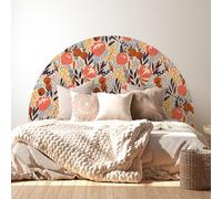 Stickers tête de lit - Feuilles 3617689803807 - Adhésif Mat - Largeur 100 x Hauteur 130 cm - pour Lits (70 à 90 cm)