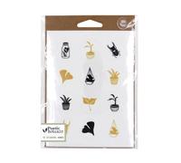 Stickers Transparents Noir Et Doré 2,5cm 12 Pièces