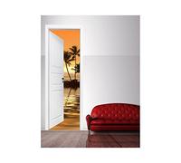 Stickers trompe l'oeil porte Coucher de soleil - L 83cm x H 205cm