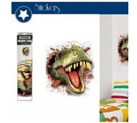 Stickers trompe l'oeil - T-Rex Multicolore G
