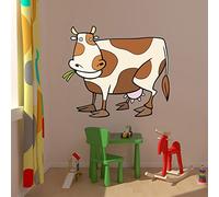 Stickers vache marron - L 20cm x H 17cm