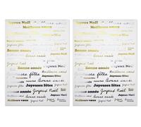 Stickers Voeux De Noël Et De Fin D'année Foil Fond Blanc