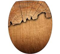 Stickers WC Tronc d'arbre - Stickers autocollant abattant WC 35x42 cm - 2120