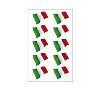 StickersLab - 10 autocollants en vinyle ultra résistant motif drapeau italien pour moto Vespa, voiture Fiat 500, casque - 3,5 cm x 1 cm