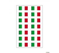 StickersLab - 14 autocollants drapeau italien en vinyle ultra résistant pour moto Vespa Auto Fiat 500 casque 3,5 cm x 1 cm