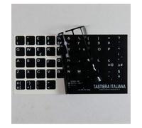 StickersLab Autocollants lettres clavier italien fond noir lettres blanches