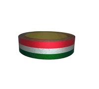 StickersLAb Bande adhésive tricolore drapeau Italie réfléchissant à rayures 25/50 mm (2,5 cm, longueur 1 mètre)