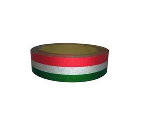 StickersLAb Bande adhésive tricolore drapeau Italie réfléchissant à rayures 25/50 mm (2,5 cm, longueur 1 mètre)