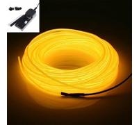 StickersLab - Bande LED lumineuse El Wire flexible pour la décoration de vêtements et accessoires de fête (jaune)