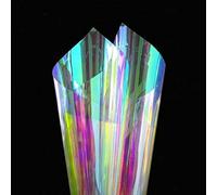 StickersLab - Film adhésif transparent dichroïque arc-en-ciel pour vitres qui change de couleur (138 cm x 1 mètre, Blaze (Froid))