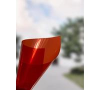 StickersLab - Film transparent coloré pour vitres (rouge, 152 cm x 1 m)