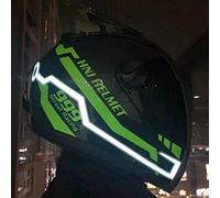 StickersLab - Kit LED Adhésif pour Casque de Motocycliste Style Tron à 6 Couleurs avec Batterie (Blanc)