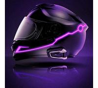 StickersLab Kit LED autocollant pour casque de moto TRON 6 couleurs avec batterie (violet)
