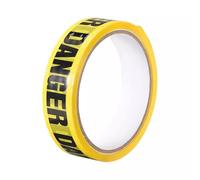 StickersLab - Ruban adhésif signalétique chantier avertissement jaune noir avec inscription "DANGER" (24 mm (2,4 cm) x 25 m)