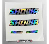 Stickersland® Kit adhésif compatible avec fourches Show Holographique | usage personnel, privé et décoratif | autocollants pour moto | decals sticker Aftermarket | Laser FACILE APPLICATION
