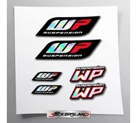 Stickersland Kit adhésif compatible avec fourches WP Holographique | autocollants pour moto fourche | Vinyle adhésif FACILE APPLICATION Impression UV | Laser