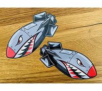 Stickerverticker Autocollant AIR Bomb US Airforce Shark Mouth Army Retro Flying Tiger Se57