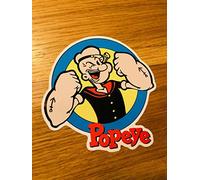 Stickerverticker Autocollant Popeye Sticker Épinards Bande Dessinée Rétro Culte TV Oldschool Profond OEM Mi485
