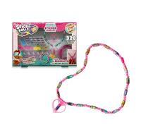 Sticki Rolls Sky Castle Super Set, bracelets avec autocollants, thème Kawaii, 50 autocollants par bracelet, 20 rouleaux interchangeables supplémentaires, comprend des perles, des pendentifs et un