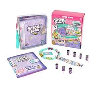 STICKI Rolls Sticki Book - Bracelet d'autocollants portable et partageable + livre Sticki de collection | Comprend 120 mini autocollants | 50 pages d'activités | Plus de 1000 motifs d'autocollants