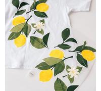 Stickly Lot de stickers thermocollants au motif de citron - Format A4 - Avec non-tissé à repasser - Pour la décoration de t-shirts, sweats à capuche, jeans - Pour enfants, adultes