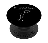 Stickman No Basketball Today Figurine Amusante pour garçons et Filles PopSockets PopGrip Adhésif